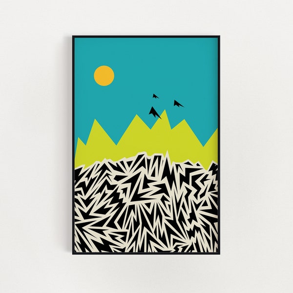 Blue Green Yellow Etsy