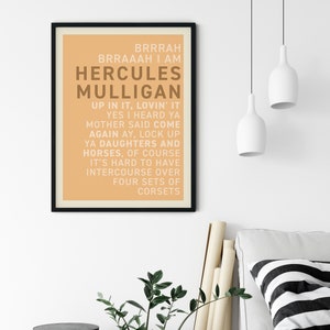 Hamilton Musical Poster, Hamilton Wall Art Print, Hamilton Broadway ...