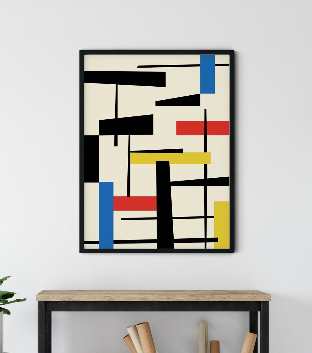 Bauhaus Style Minimalist Modern Geometric Abstract Wall Art - Etsy