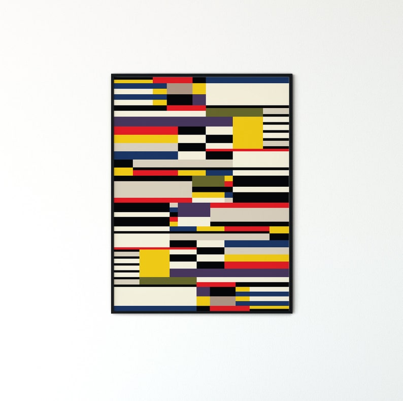 SET OF 2 Bauhaus Minimalist Modern Geometric Abstract Wall Art - Etsy