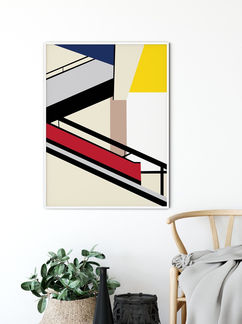 Photo inspiration: Gallery Detail: Bauhaus Style Minimalist Modern Geometric Abstract Wall Art