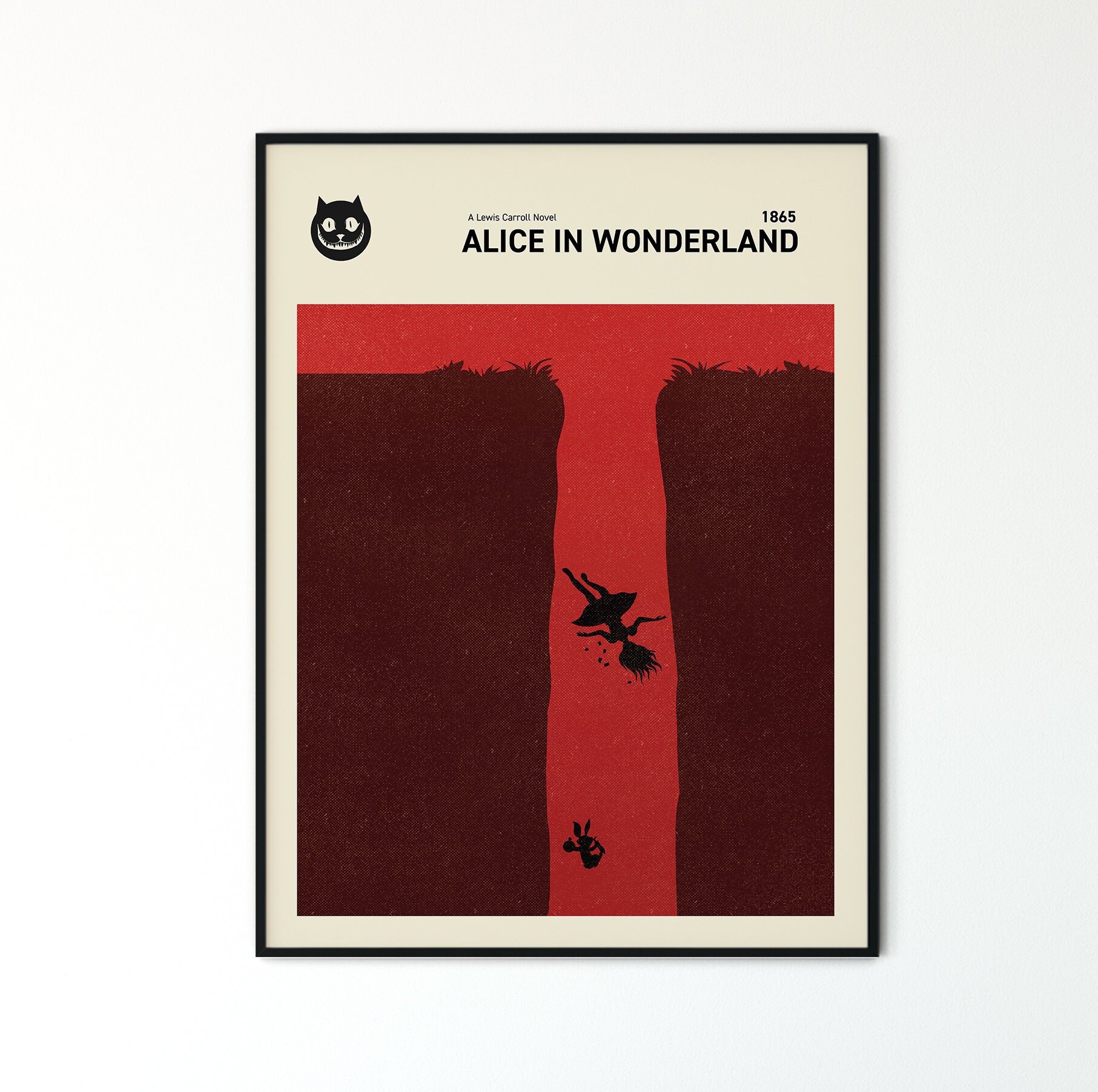 Alice in Wonderland Wall Art Print Alice in Wonderland Book Etsy