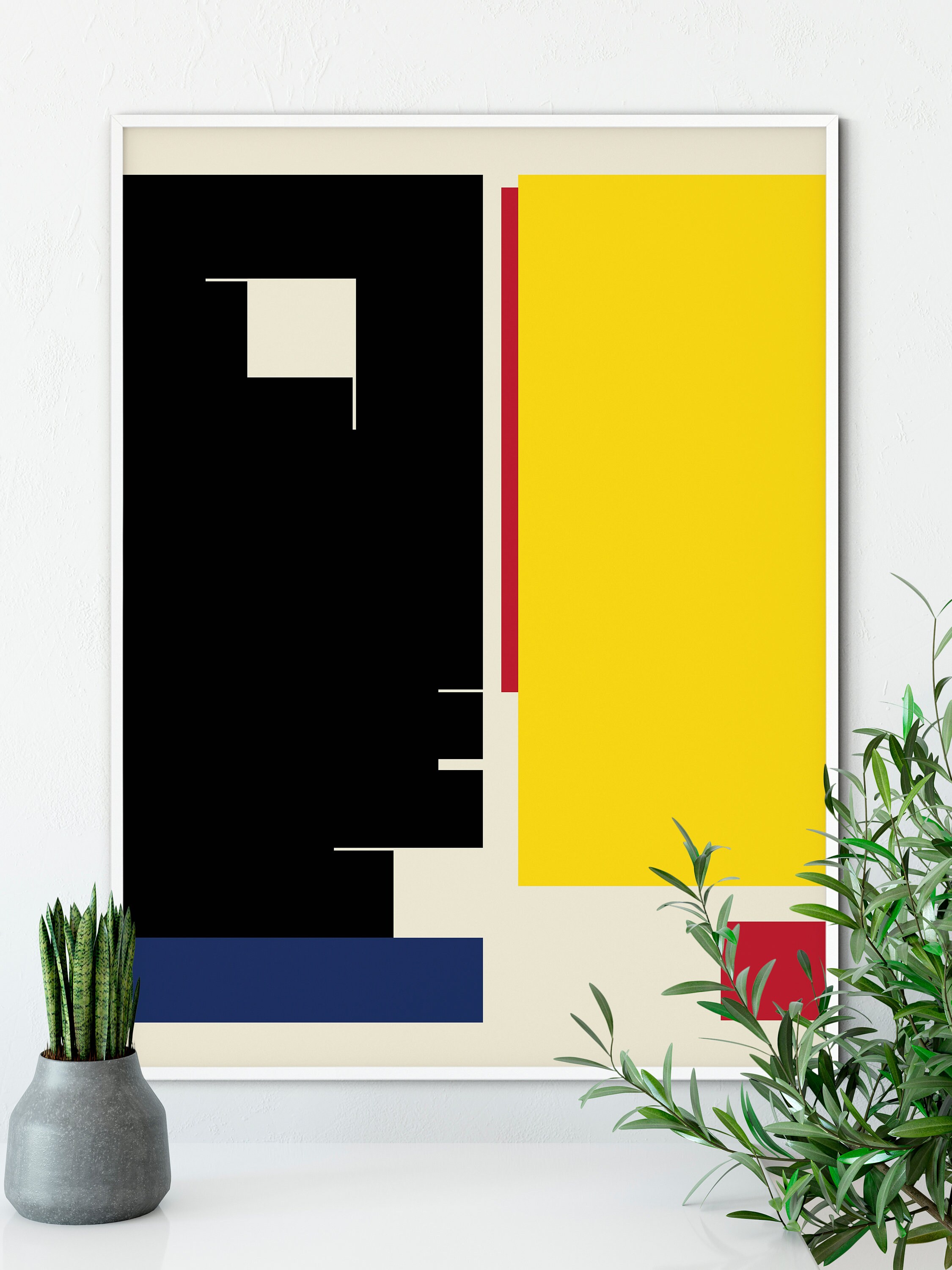 Bauhaus Style Minimalist Modern Geometric Abstract Wall Art - Etsy