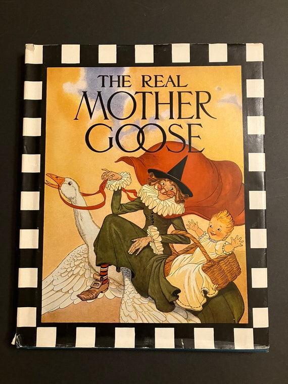 THE REAL MOTHER GOOSE 古い洋書 1944 'The Real Mother Goose,' Stories Hardcover Book. For