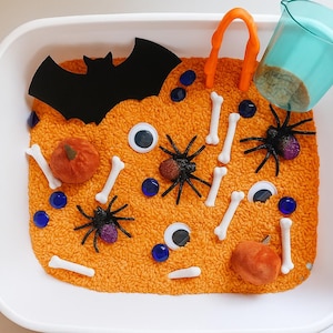 Spooktacular Sensory Fun: Halloween Play Kit| Halloween Sensory Bin for Toddlers & Preschool | Montessori Halloween Toy | Busy Bin