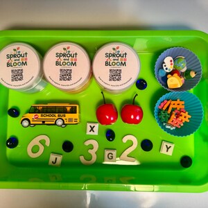 Back to School Preschool Dough Kit | Montessori Sensory Play Set | Toddler Fine Motor Activity | Homemade Non-Toxic Play Dough