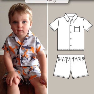 Girls or Boys Baby Pyjamas - PDF Sewing Pattern and Photo Tutorial - Sizes 000 to 2 - Instant Download - Baby Toddler Child Kids Easy Sew