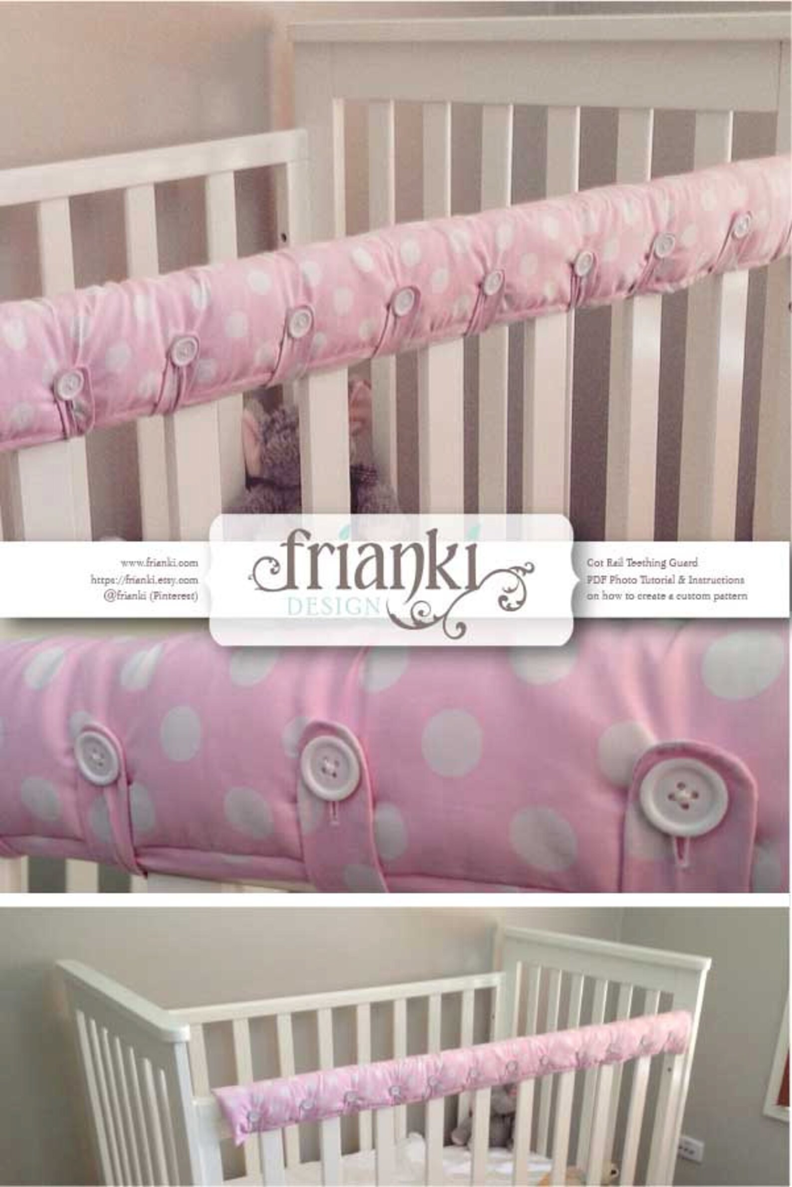 Cot Rail Teething Guard/cover PDF Custom Pattern and Photo Etsy UK