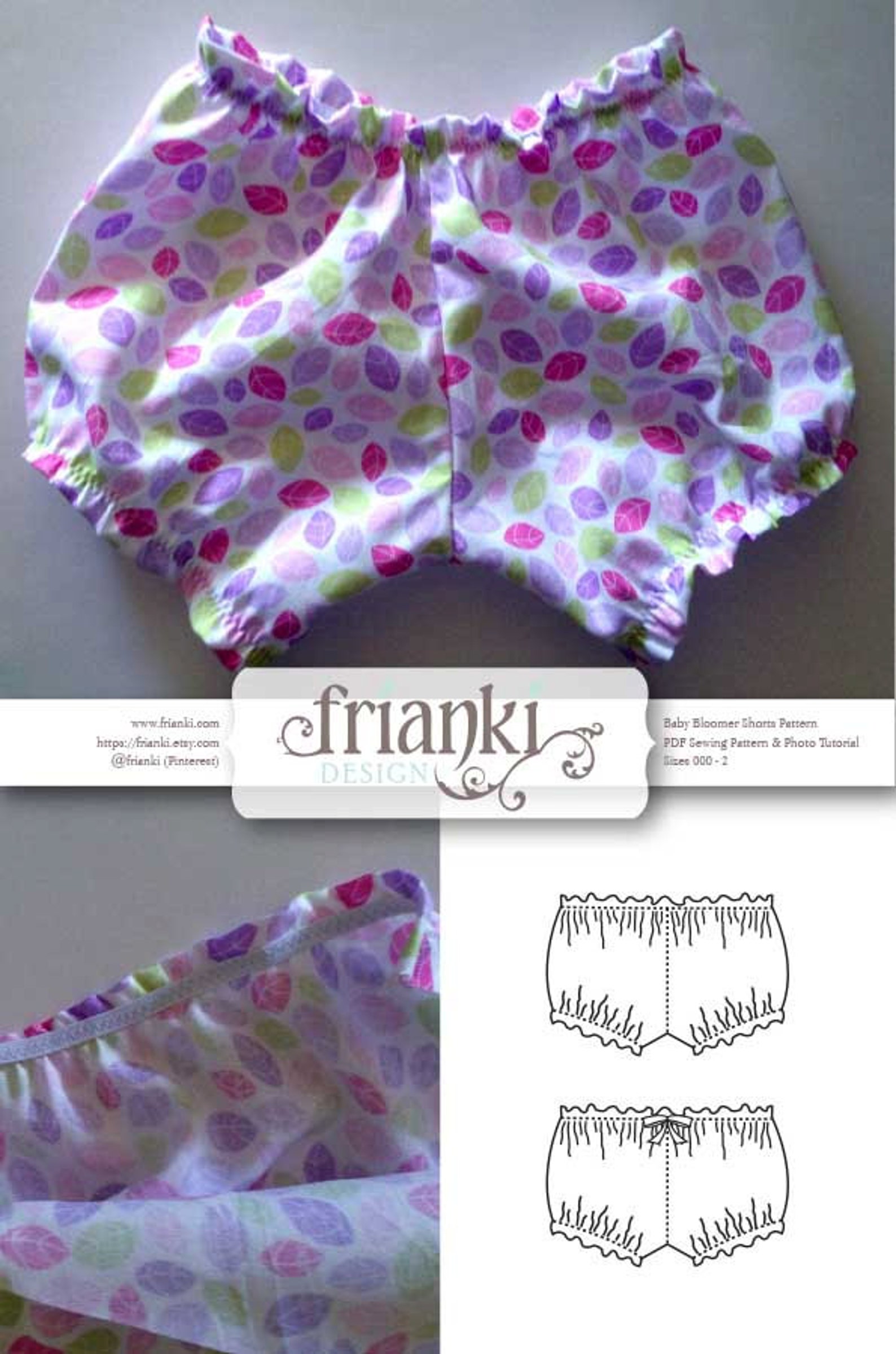 Baby Bloomer Shorts PDF Sewing Pattern and Photo Tutorial Etsy