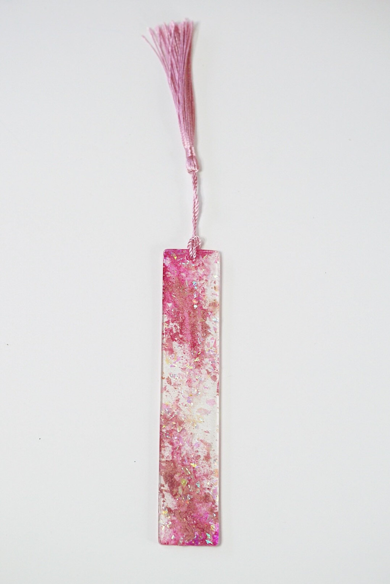 Resin Bookmarks Pink Powder Drop Holographic Opal Resin Etsy