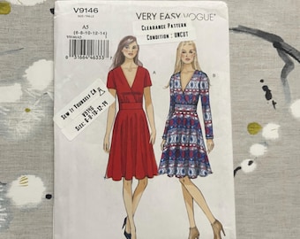 Vogue V9146 Wykrój do szycia: Sukienka typu pullover dla panien młodych (rozmiary 6–14, bez rozcięcia)