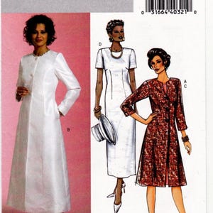 Vintage Butterick B4682 Sewing Pattern | Dress & Duster | UNCUT Size FF (8-14) | Classic Misses’ Outfit | Easy Sew Retro Style