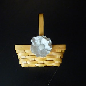 Flower girl basket. Rustic basket. Basket decor. Wedding basket. Shower basket.