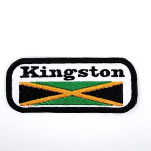 Drapeau de Kingston, fer sur tissu brodé, écusson souvenir de voyage