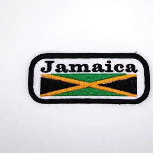 Drapeau de la Jamaïque, fer sur tissu brodé, patch souvenir de voyage