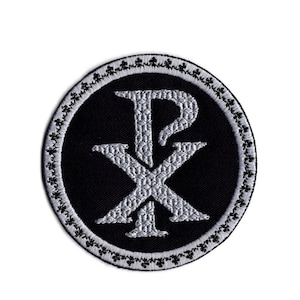 Chi-rho Iron On Patch Embroidered Catholic PX Christianity Patch