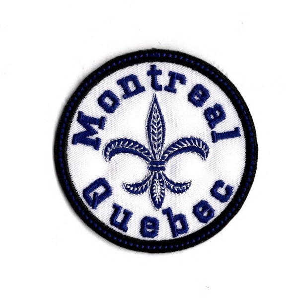 Montreal Quebec Patch – Embroidered Fleur De Lis Iron-On Badge