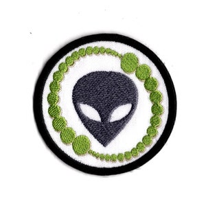 Gestickter Alien Kornkreis Aufnäher: UFO Aufnäher