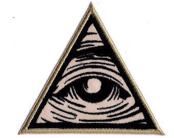 Allsehendes Auge Symbol gestickter Aufnäher Freimaurer Auge Abzeichen by BalkisBoutique!