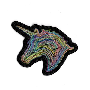 Rainbow unicorn iron on patch