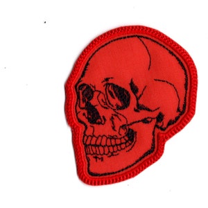 Skull Iron On Patch Embroidered Fabric Skull Patch