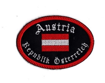 Reispatch Oostenrijk – Geborduurde vlag souvenir