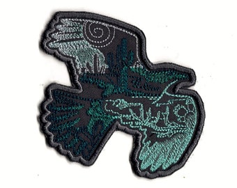 Southwest Desert Soaring Eagle Hawk Patch Embroidered Iron On Eagle Hawk Applique by BalkisBoutique!
