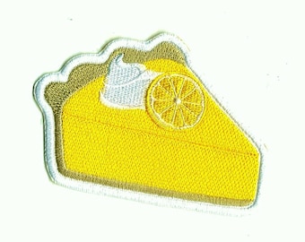 Lemon Meringue Pie Patches | Embroidered Dessert Patch | Kitchen Decor