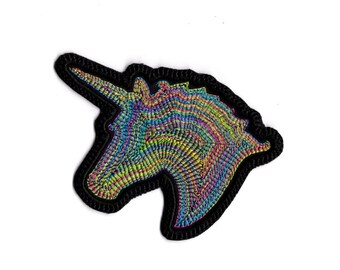 Rainbow unicorn iron on patch
