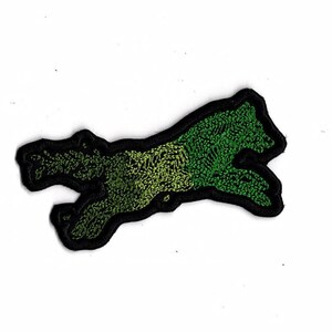 Embroidered Wolf Iron On Patch - Decorative Fabric Badge