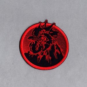 Rooster Patch Embroidered Iron on Patch Fabric Country Rooster Patch by ...