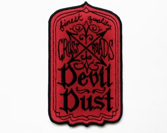 Devil Dust Patch  Iron on Embroidered Witch Craft Patch