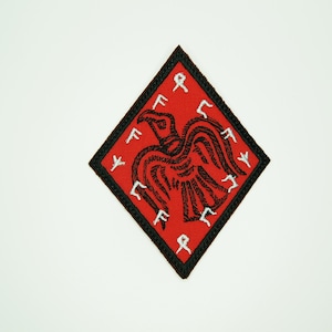 Odin's Raven Flag Iron On Embroidered Viking Patch