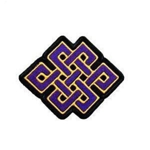 Buddhist Eternal Knot Patch Embroidered Iron On Mandala Patch by BalkisBoutique!