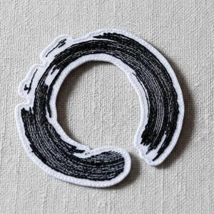 Enso Circle Patch: Zen Buddhist Hand-Finished Embroidery