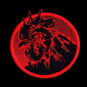 Rooster Patch Embroidered Iron on Patch Fabric Country Rooster Patch by ...