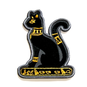 Ägyptische Katze Aufnäher | Gestickte Aufbügler ägyptische Sphinx Katze Applikation | Handgefertigt von BalkisBoutiqueBalkisBoutique!