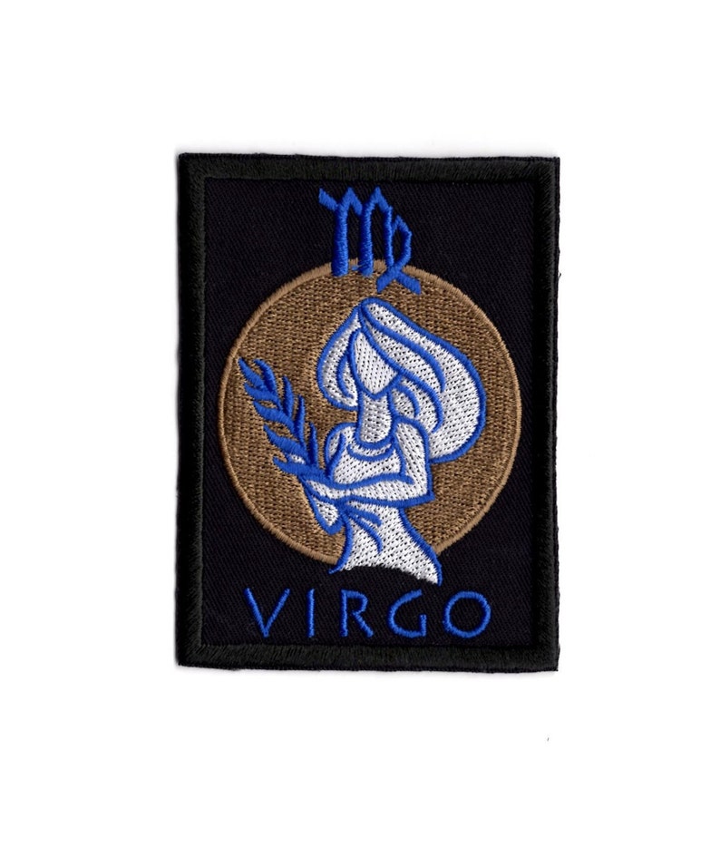 Virgo Zodiac Patch Virgo Zodiac Symbol Crest Iron to Sew on Badge as Pictured AP 67
