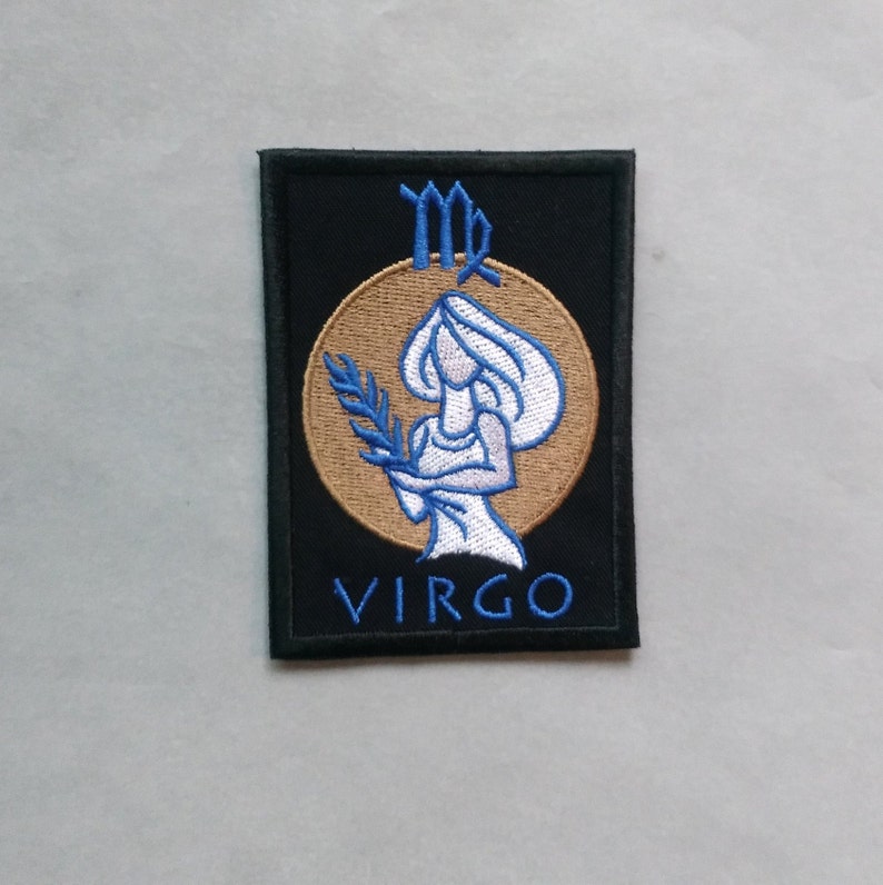Virgo Zodiac Patch Virgo Zodiac Symbol Crest Iron to Sew on Badge as Pictured AP 67