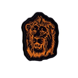 LION PATCH Embroidered Lion Iron on to Sew on Patch