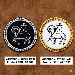 Embroidered Iron On Crusades Badge Pascal Lamb Of God Patch