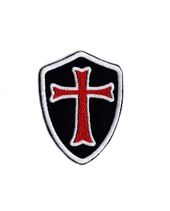 patch iron embroidered crusader knights templar cross army chrisitan religious V