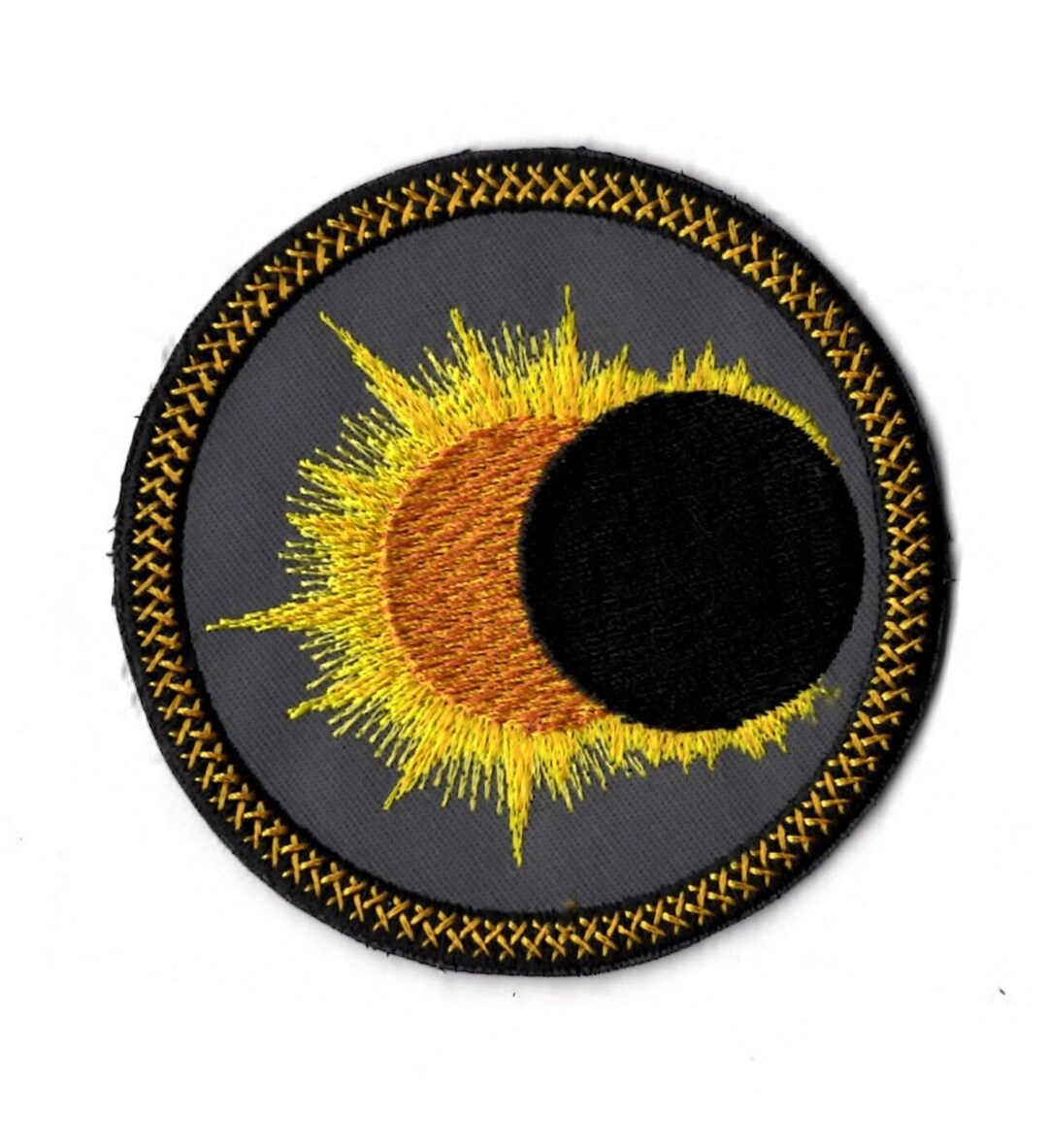 Solar Eclipse Patch by Balkisboutique Embroidered Iron on Etsy