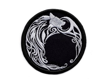 Embroidered Wolf Patch: Iron On Spirit Animal Applique