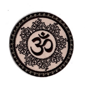 Namaste Iron On Patch Embroidered Buddhist Meditation Chakra Ohm Symbol Patch