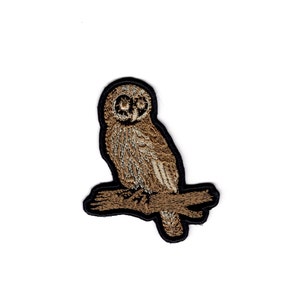 Owl Patch Intricately Embroidered Iron-On Fabric Bird of Prey Patch by BalkisBoutique!