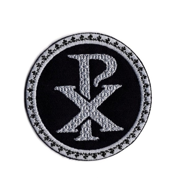chi♡ro Chi-rho Iron on Patch Embroidered Catholic PX Christianity