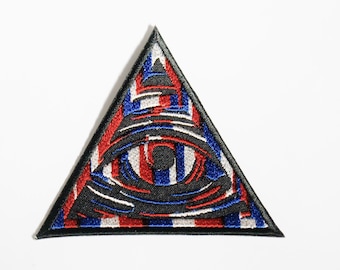 All Seeing Eye Embroidered Iron or Masonic Patch