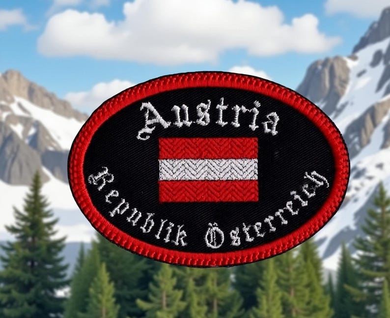 Austria Travel Patch – Embroidered Flag Souvenir image 6