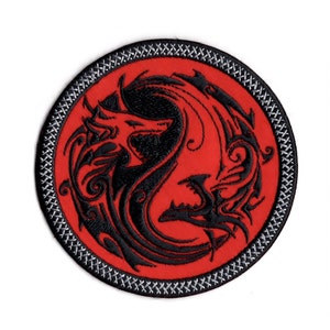 Écusson brodé thermocollant Yin Yang Dragon - Écusson d&#39;arts martiaux par BalkisBoutique !